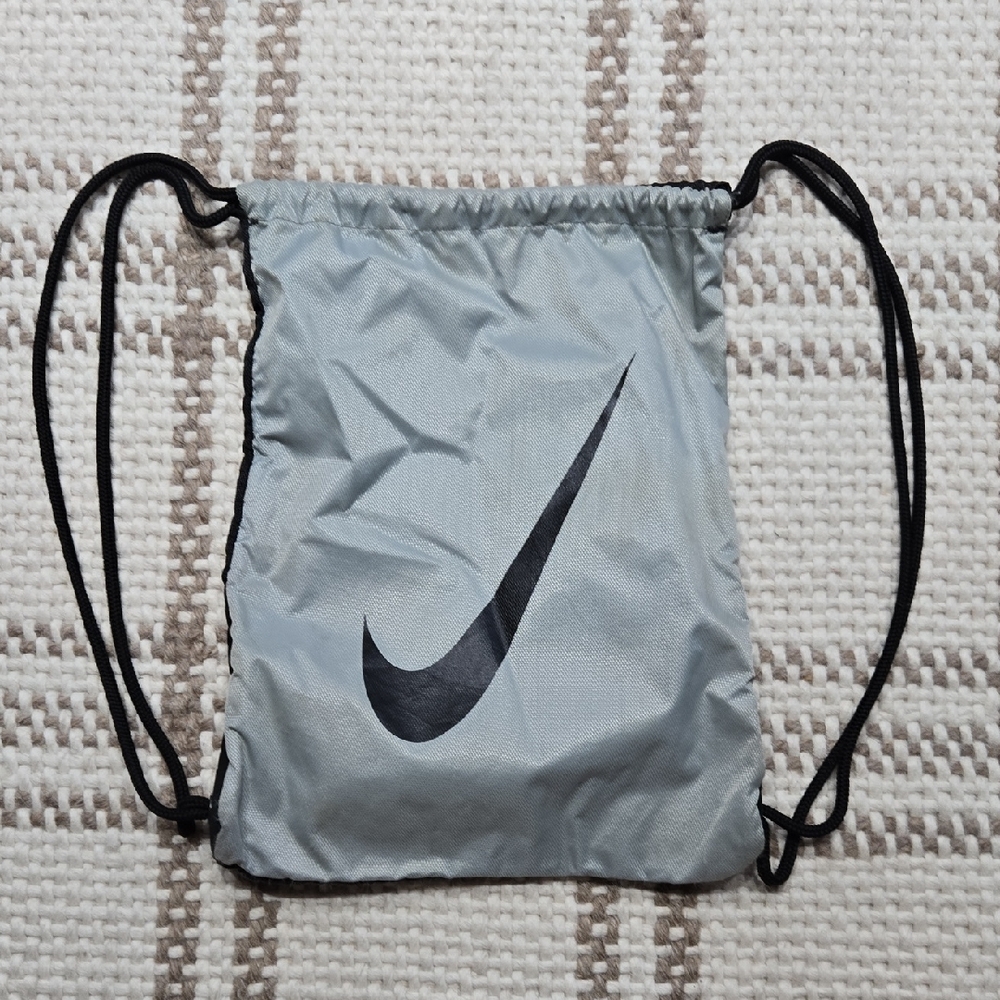 Nike Gray and Black Drawstring Backpack Lightweight Water-Resistant